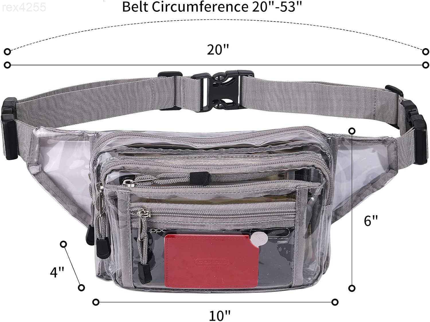 Clear Bag Stadium Approved Large Clear Fanny Pack for Women for WorkMultipurpose Waist Bag for Travel Sporting EventW250912