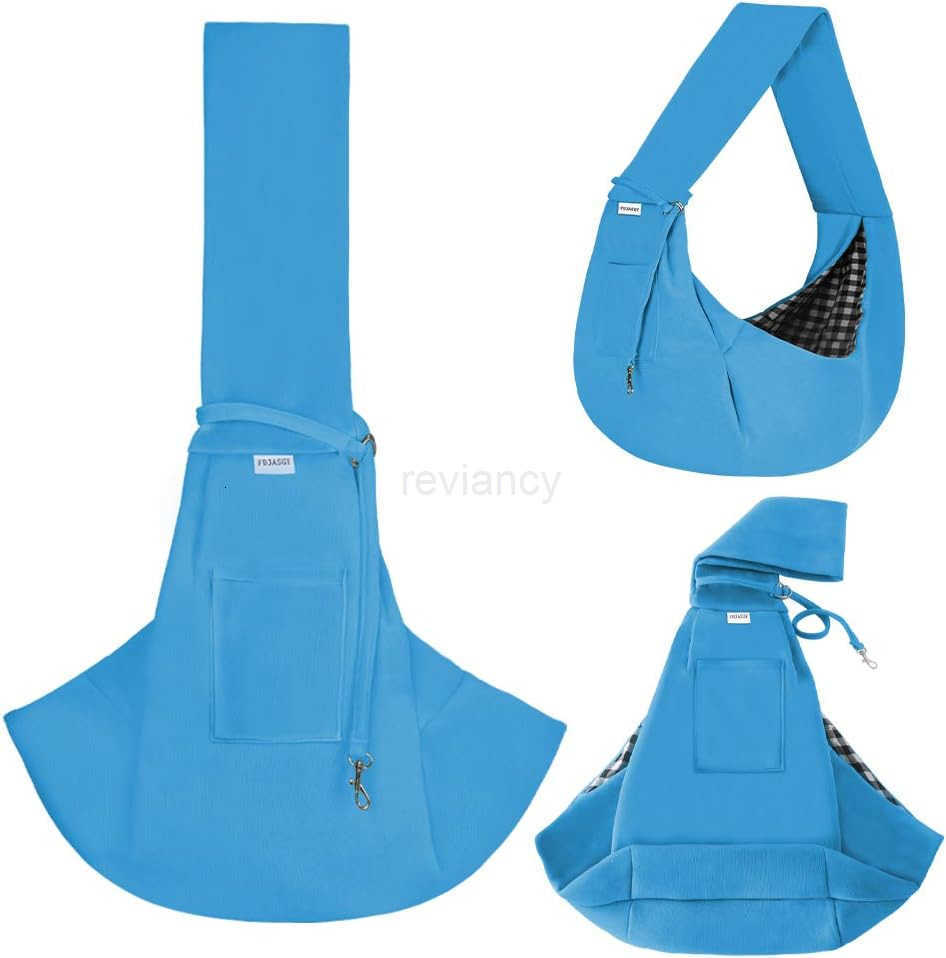 Small Pet Sling CarrierHands Free Reversible Pet Papoose Bag Tote Bag with a Pocket Safety Belt Dog Cat for Outdoor TravelW250912