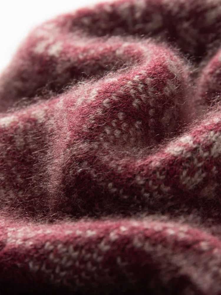 Cashmere Vintage Jacquard Knit Thick Beanies Rabbit Pp Bobb Hat Soft Hat Autumn Winter Warm Wool Christmas Present G250910