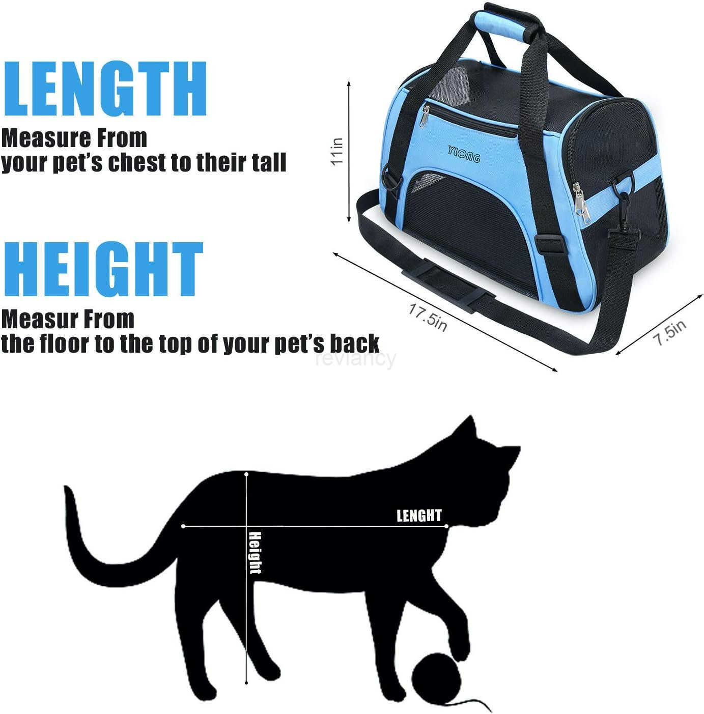 Cat Carrier Airline Approved Pet CarrierSoftSided Pet Travel Carrier for Cats Dogs Puppy Comfort Portable Foldable Pet BagAirline ApprovedW250912