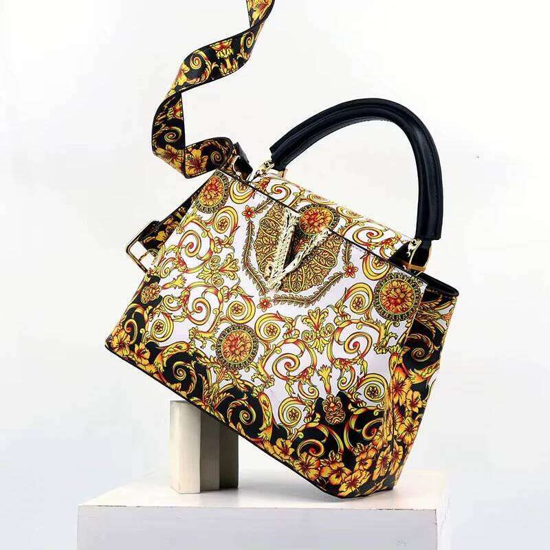 Women Leather Purse Handbags Girl Shoulder Bags Crossbody Messenger Bag Female Totes V Style Art Classic Printed 2025