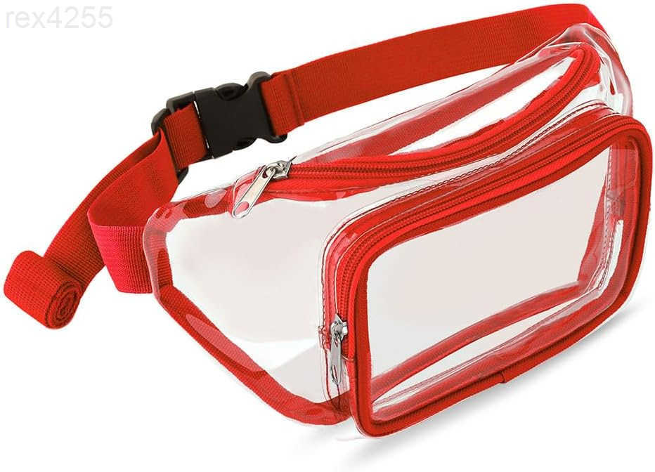 Clear Purses for Women Stadium Approved Fanny Packs Belt Bags Trendy Crossbody Bags BlackW250912