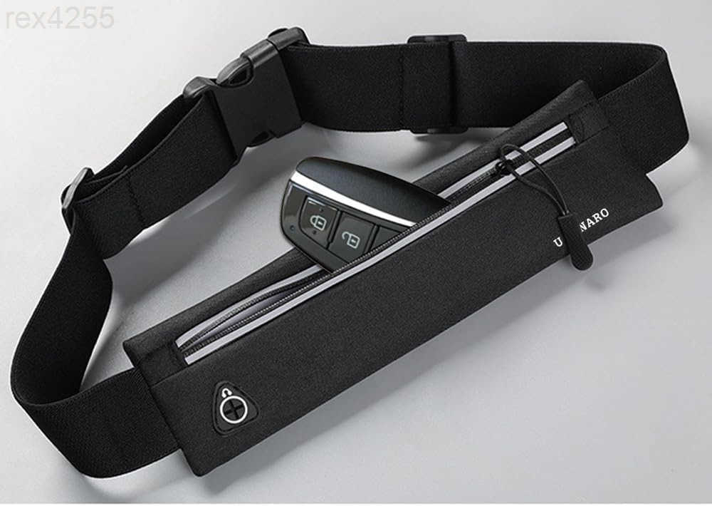 Slim Running Belt Fanny Pack for Men Women Running Phone Holder Runners Pouch Waist Pack for Workout Money Belt Running Gear Accessories Fits ALL Phon