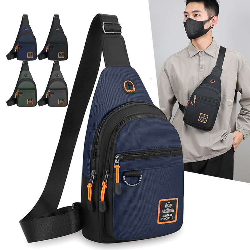 Designer Bag Chest Bag For Men New Korean Free Shipping Style Versatile Chest Small Crossbody Bag Waterproof And Durable Luxury Bag Oxford Cloth Small