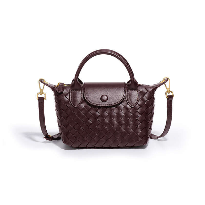 New Woven Dumpling Texture Trendy Handheld Bucket High-end Fashion Versatile handbag Shoulder Crossbody Bag