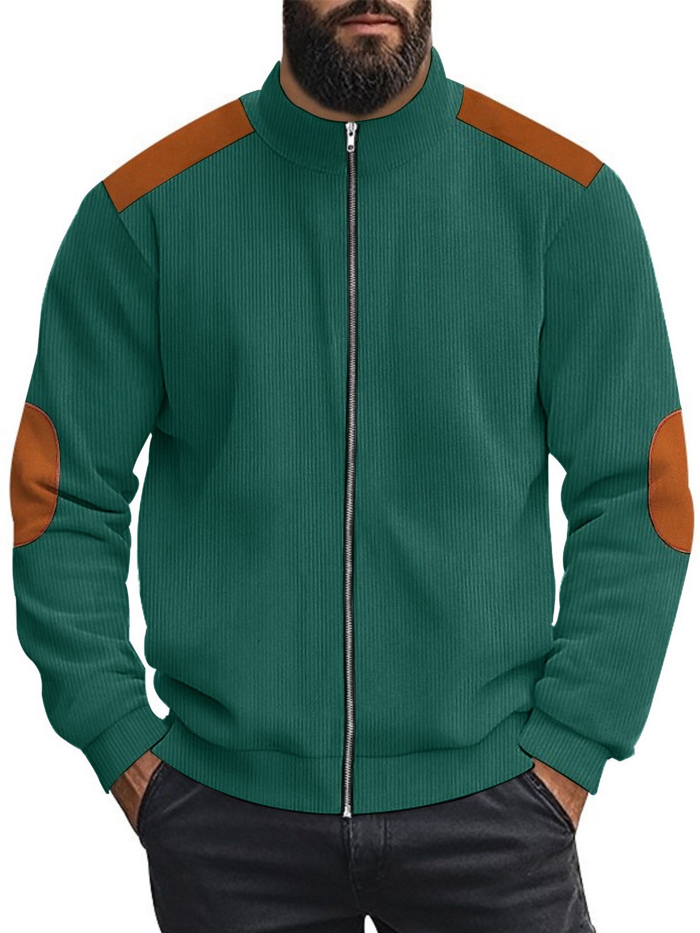 2025 mens Hoodies Spring Autumn new corduroy long sleeved zipper shirt cardigan retro casual jacket for men Sweatshirts