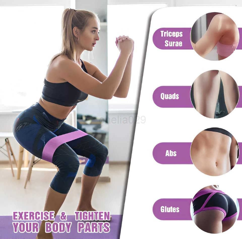 Fabric Resistance Band Set 3 Tension Bands with Carrying Bag Fabric Resistance Bands for HIPS Glutes Workouts W250912