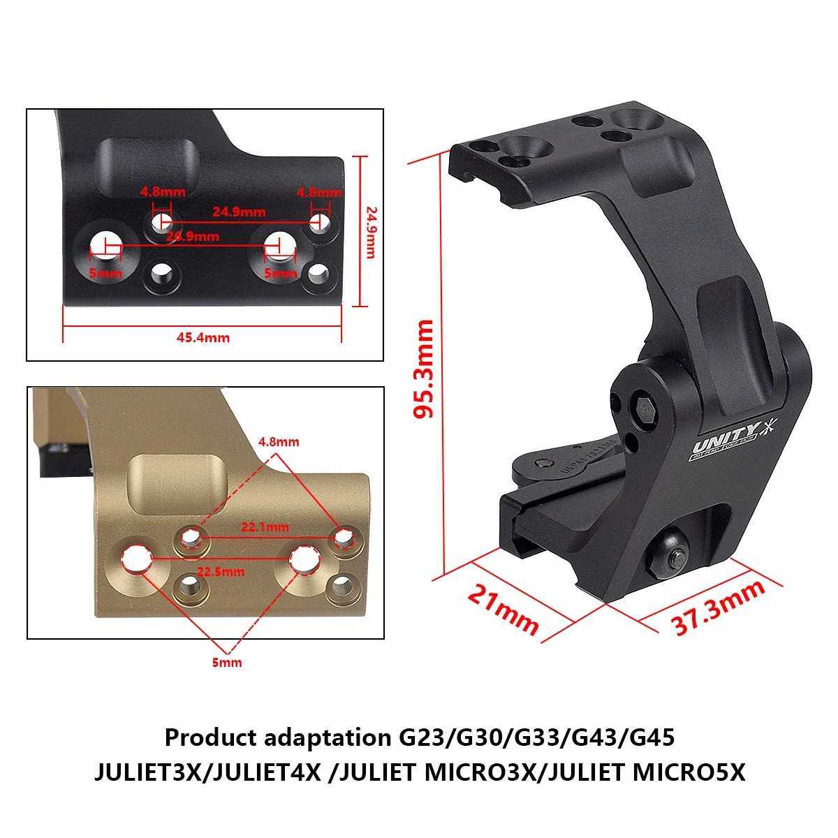 FAST FTC OMNI Magnifier Riser Unity Tactical Mount 226 291 Scope Sight Folding G33 G43 G45 3X Airsoft RifLEscope C250912