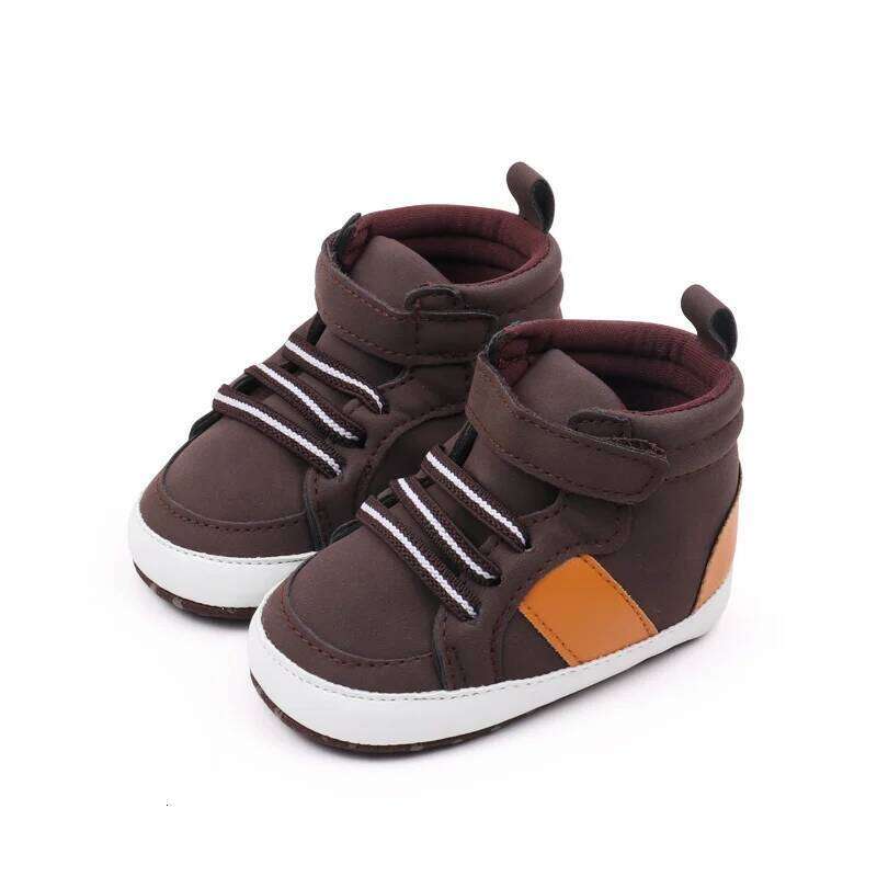Boys Girls Spring and Fall High-top Non-slip Soft-soled Walking Baby Retro Fashion Casual Shoes