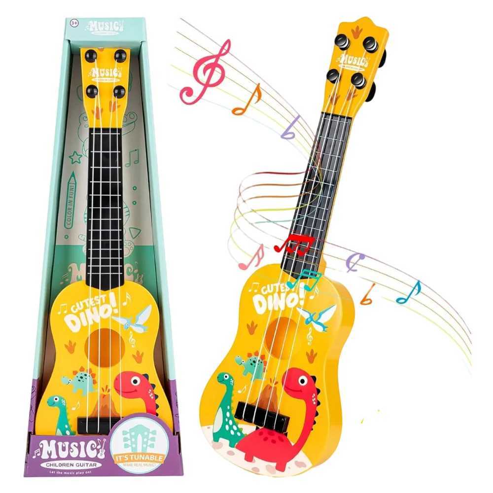 17 Inch Mini Kids Classical Guitar 4String Ukulele Dinosaur Design Christmas Birthday Gift Musical Toy for Beginners Party C250912