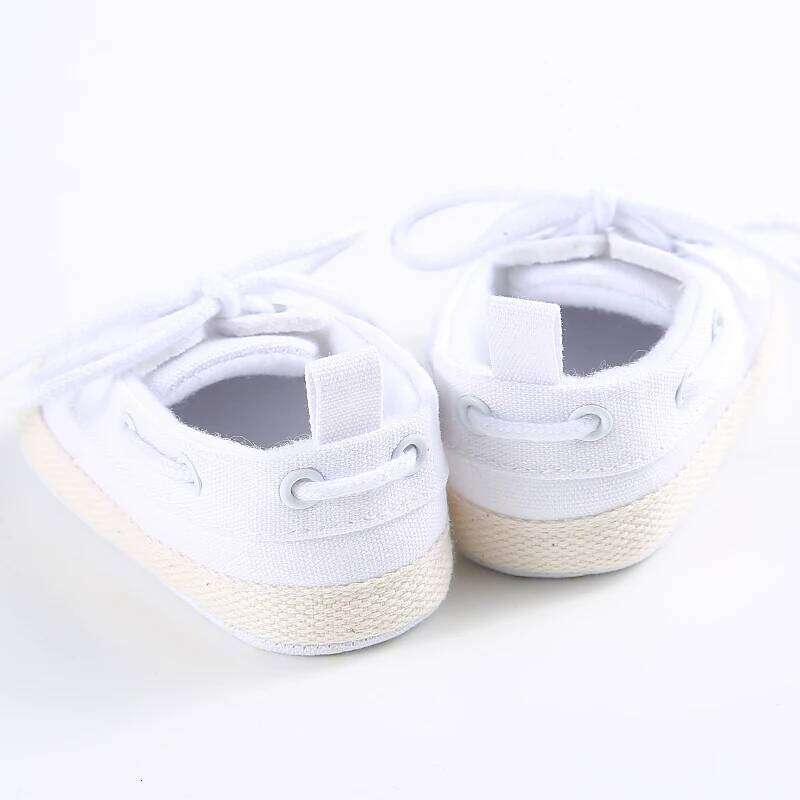 Classic Canvas Baby for Boys 0-1 Year Old Lace-Up Spring Autumn Soft Sole Comfortable Casual Walking Shoes