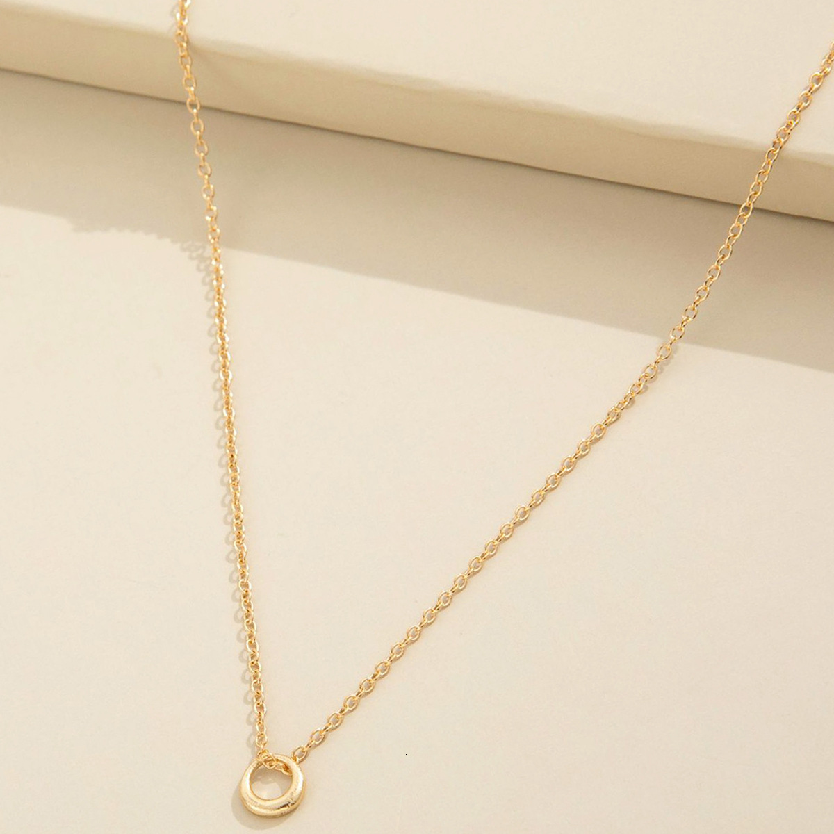 Niche Alloy Circle Simple Necklace Women's Accessories Gift for Daily Use