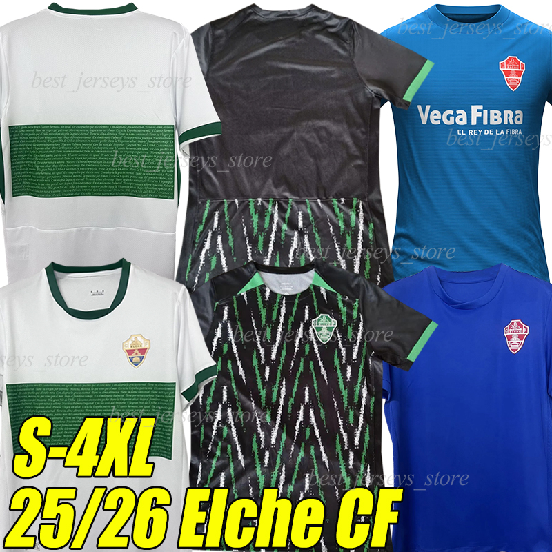 4XL 25/26 Elche CF Away Soccer Jerseys 2025 2026 JOSAN MOURAD BENEDETTO men kids kits sets Football Shirt AGUADO BOAYAR R.MENDOZA MARCONE Camisetas De Futbol uniform