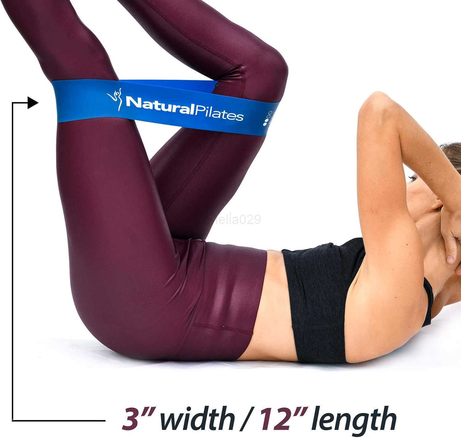 Natural Pilates 4Level Booty Bands for Working Out Elastic Glute Bands for Butt Resistance Bands for Legs and Butt Workout Exercise Butt Bands Set wit