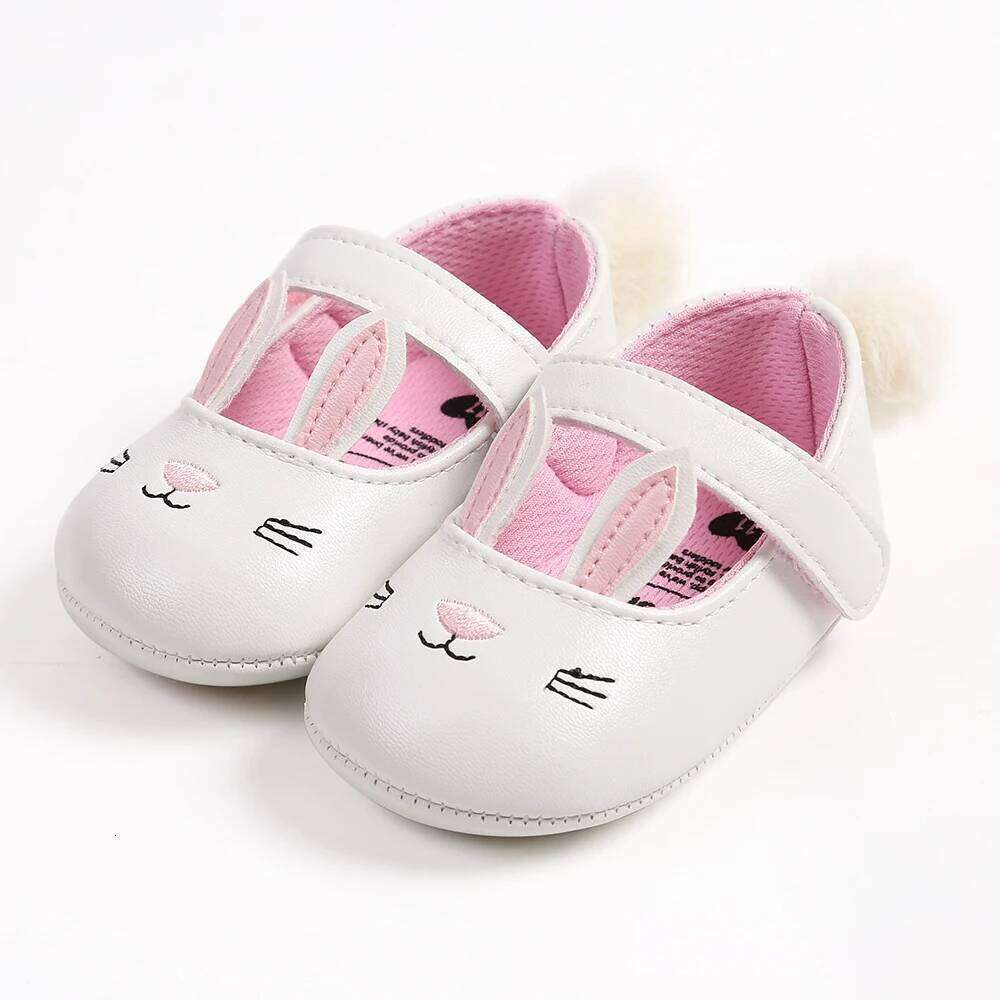 Baby Girls Rabbit Princess Spring and Autumn Soft Bottom Indoor Outdoor Walking Shoes