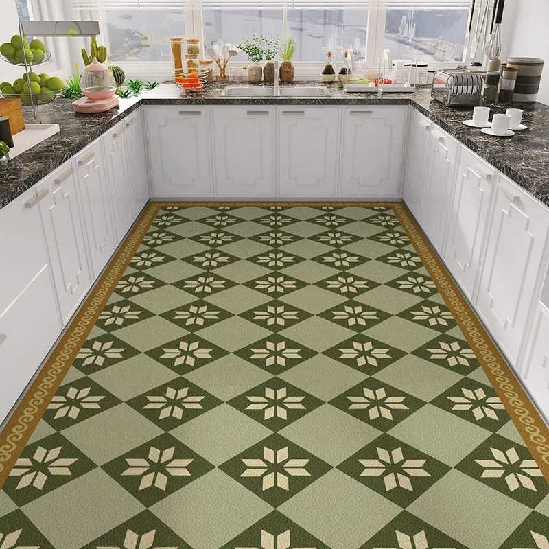 Home Kitchen Antioil Antislip Carpet PVC Leather Entrance Rugs Large Area Balcony Carpets Modern Living Room Decoration Rug C250912