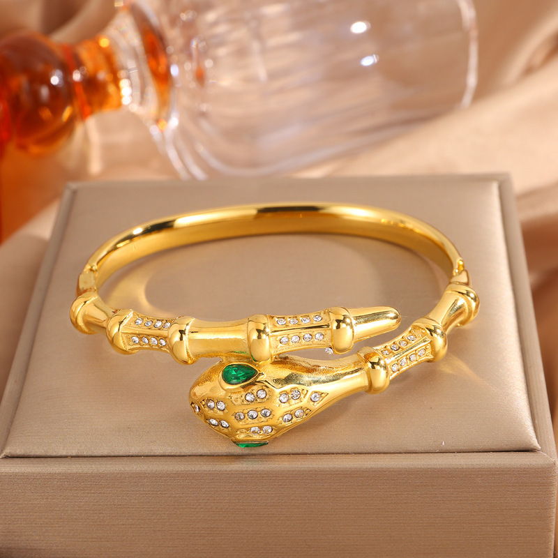 jewelry designer for women Narrow Single Circle Snake Bracelet Dia High Quality Gold Plated Bangle Ring Bangle Christmas luxury Birthday Gift no fade