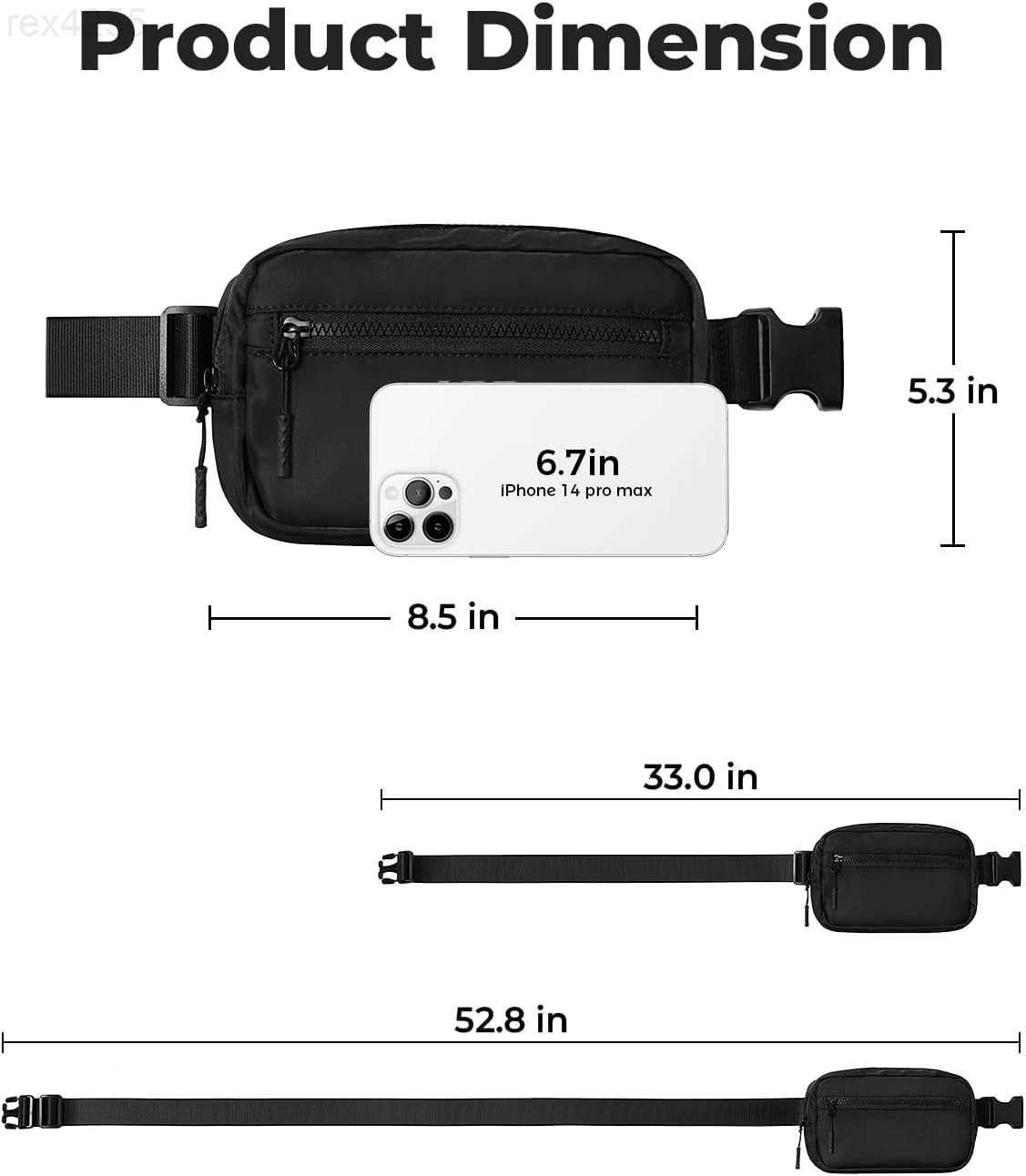 Small Sling Bag for Women and Men Crossbody Bags Trendy Fanny Packs Chest Bag with Extended StrapW250912