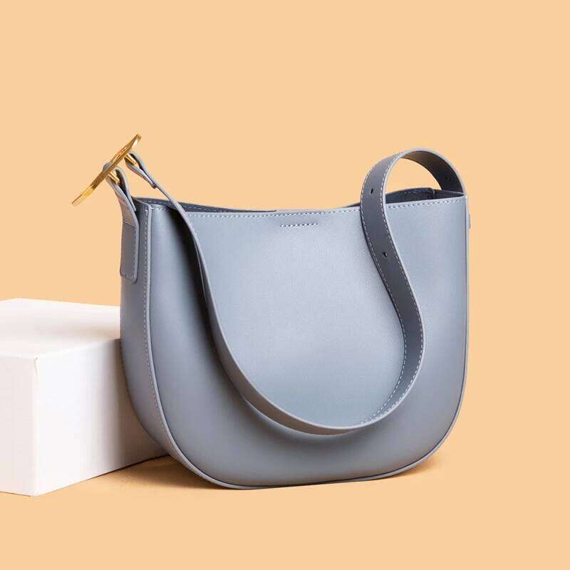 2022 Ladies Genuine Leather Bucket Handbags Designer Women Vintage Cowhide Shoulder Bags Big Capacity Female Tote Bag