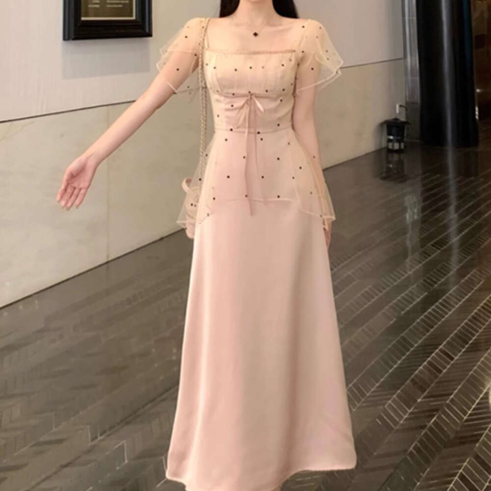 DHEssentials This Year's Trendy Beautiful Women's Summer French High-End Elegant Sister Little Chanel Style Long Dress