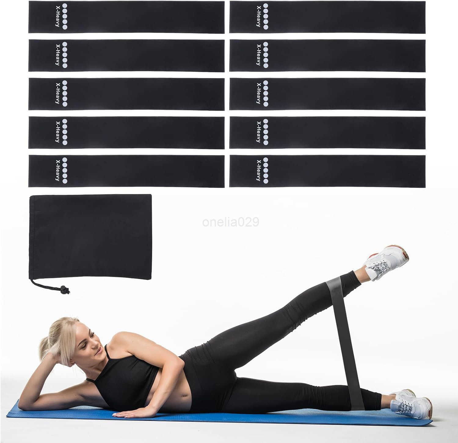 Resistance Loop Exercise Bands Stretch Bands for Working Out Fitness Elastic Workout Bands with Carry Bag for Home Gym Physical Fitness Yoga W250912