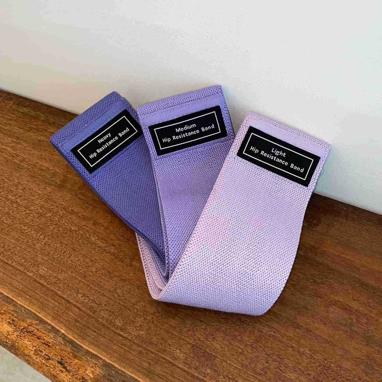 Moss Performance Premium Fabric Resistance Bands Set 3 Workout Band Levels for Strength Training Pilates Yoga Physical Therapy Home Exercise More W250