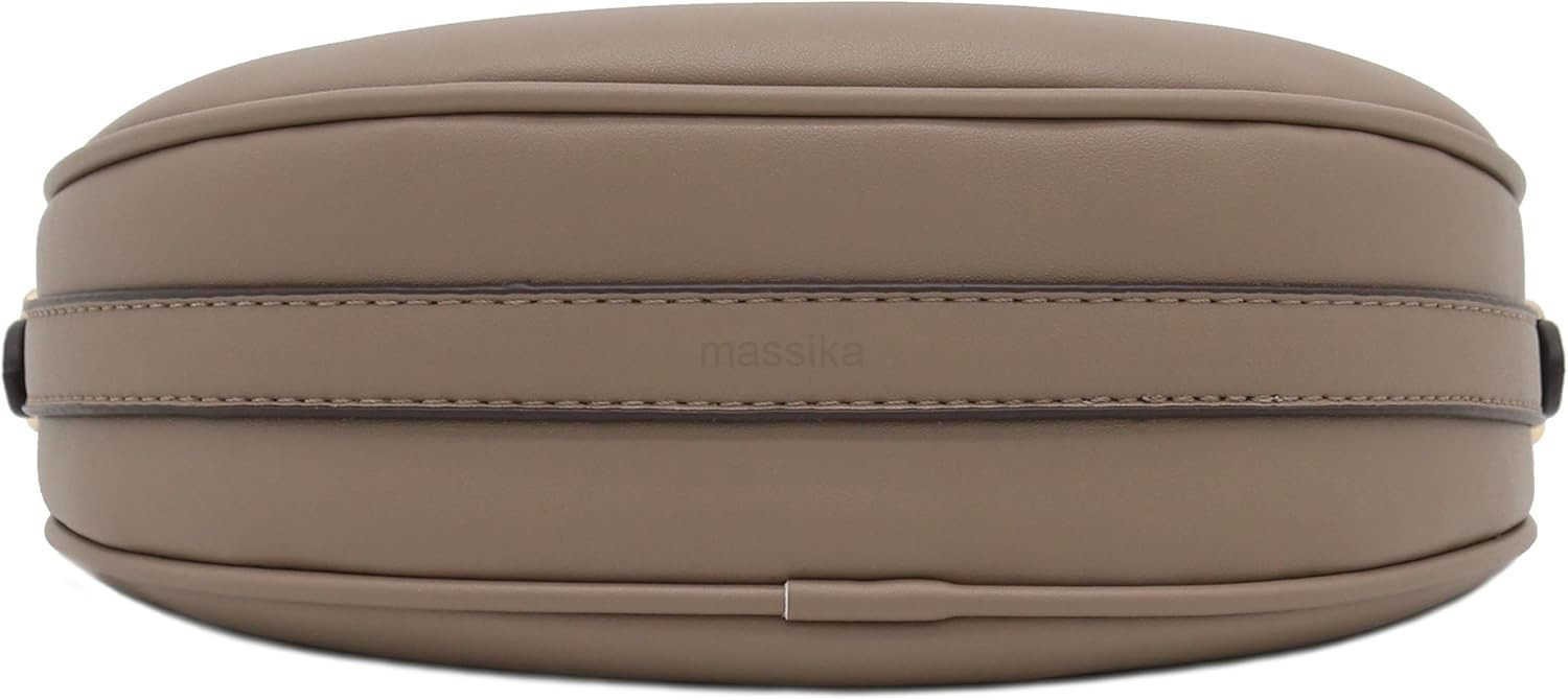 Small Crescent Smooth Faux Leather Underarm Shoulder Bag M250912