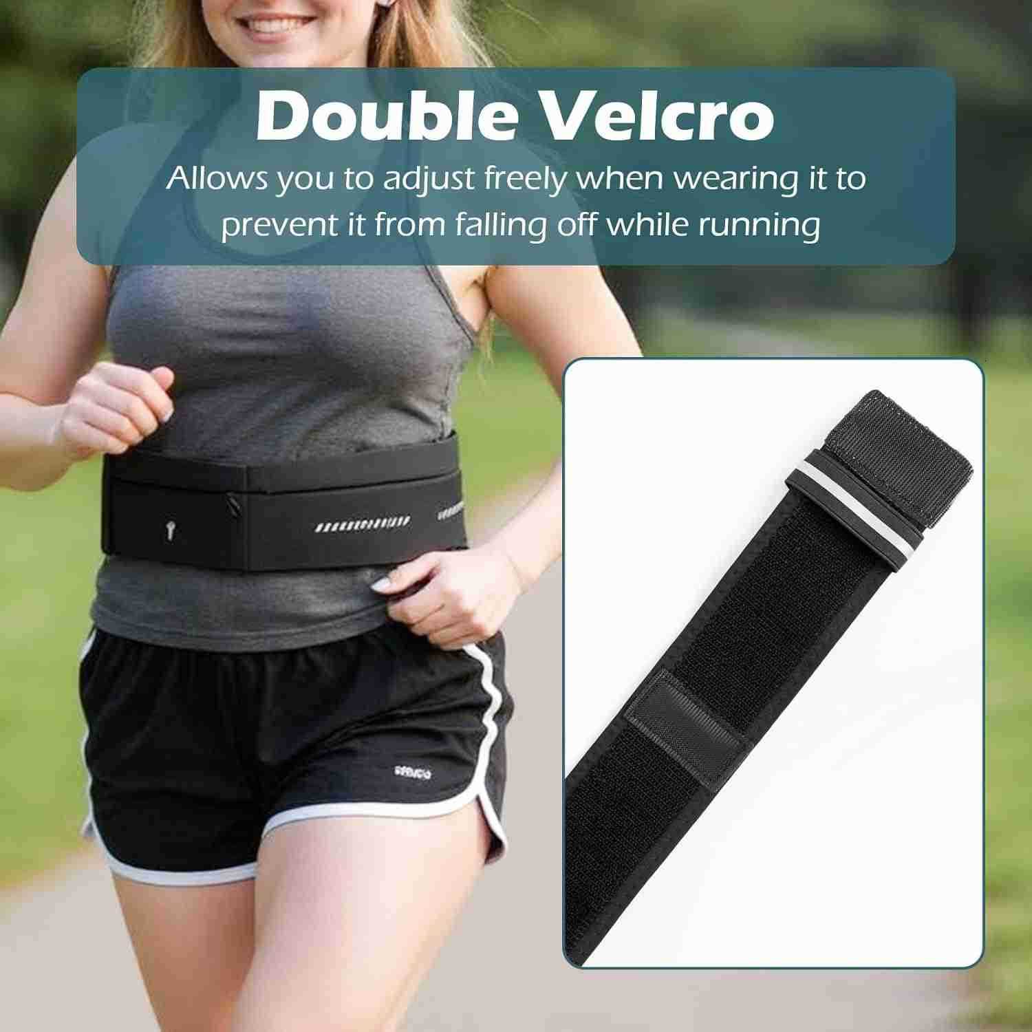 Slim Running Belt for Men and Women Running Waist Pack with Water Bottle Towel Multi Pocket Fanny Pack Phone Holder Adjustable for Running Climbing Me