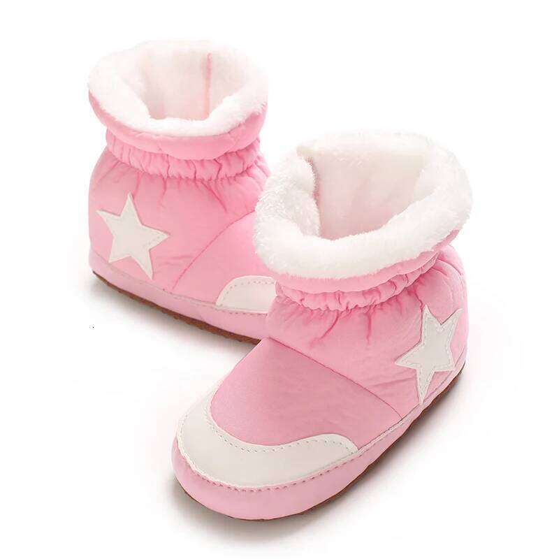 "Baby Winter Snow Boots 0-18M - Plush Ankle Protection Soft Sole Warm Booties | First Walking Shoes"