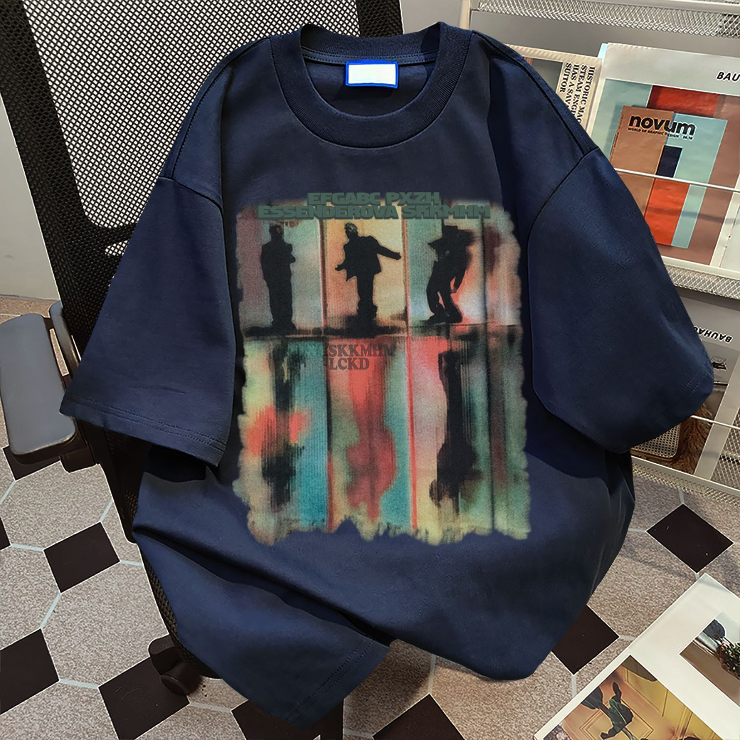 2025 new cotton print short sleeved summer designer men's T-shirt Korean version slim fit fashionable printable trendy T-shirt