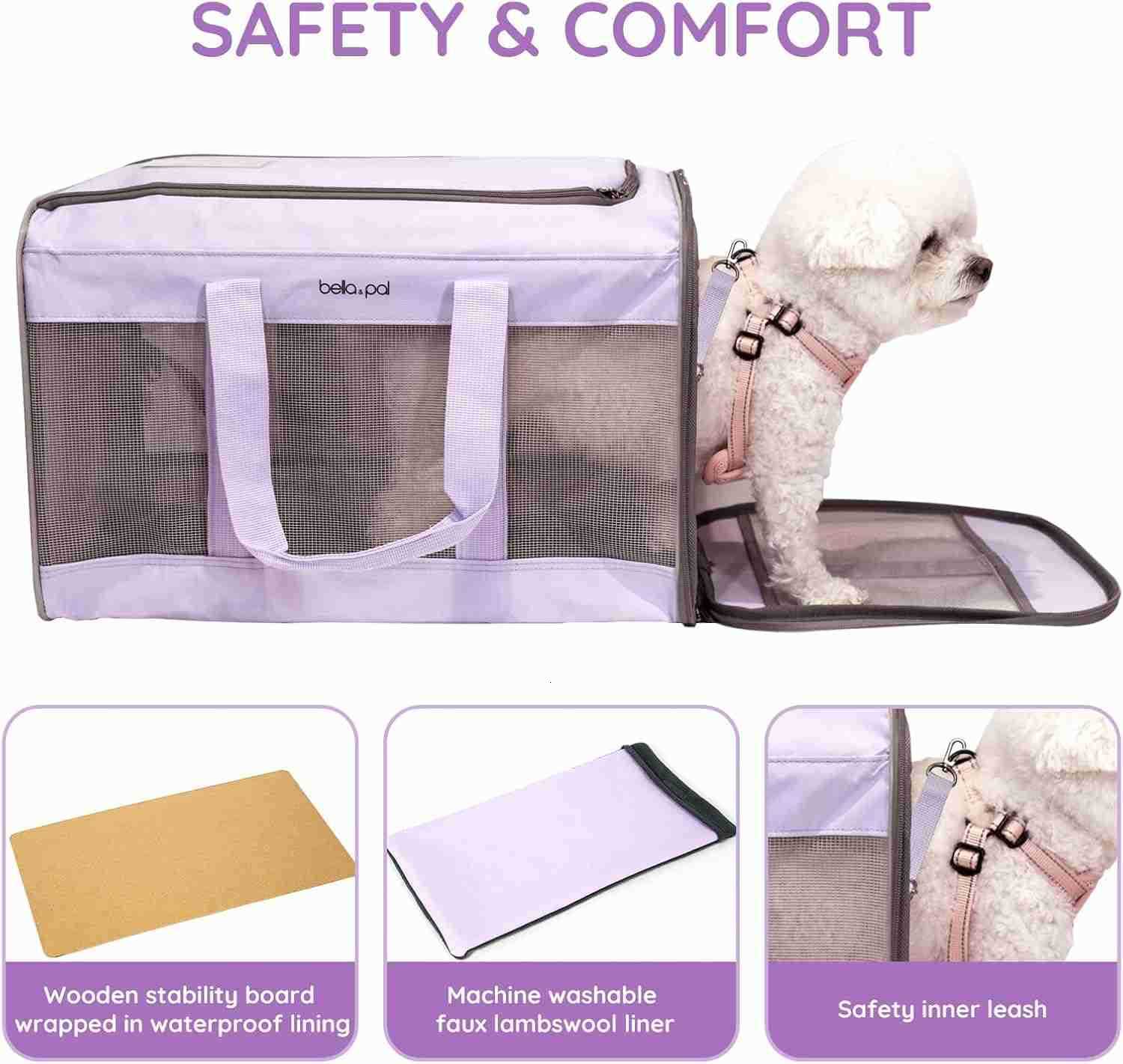 Cat Carrier Travel Bag Airline Approved Lightweight Cat Carrier Soft Sided Pet Carrier for Puppy Dogs Up to 18lbs Collapsible Kitten Bag with Removabl