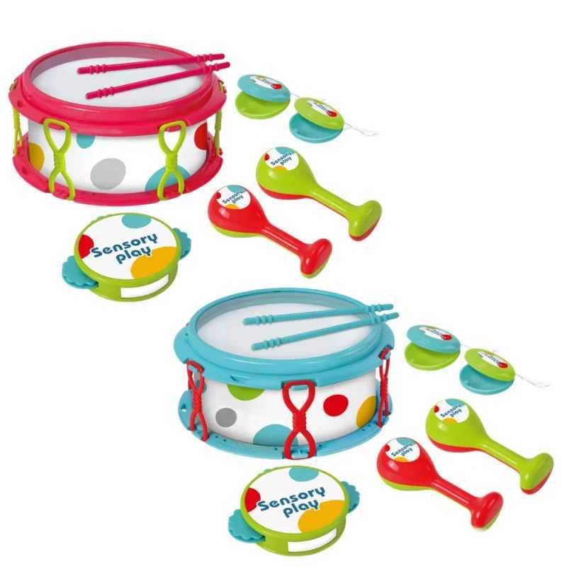 New High Quality 6pcs Kids Early Education Tambourine Instruments Toys Musical Drum Kit Children Music Set for Boy and Girl Baby C250912