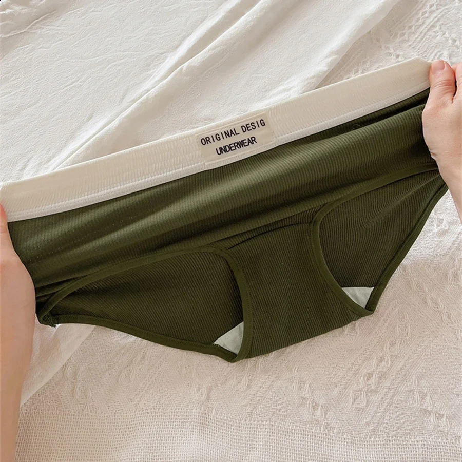 3PCSset Fashion Seamles Panties Underpanties Sports Soft Female Underwear Letter Sexy Pure Cotton Womens Intimates y250912