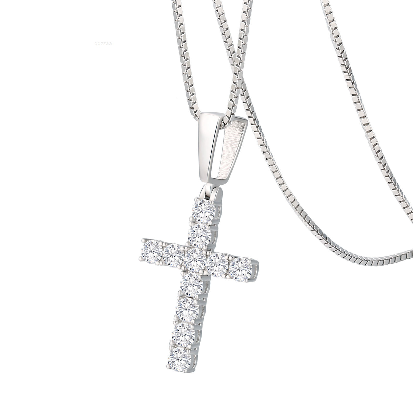 USA Stock VVS Moissanite Pendant Christian Gifts 925 Sterling Silver Reiligous Crucifix Jewelry Women Men Cross Diamond Necklace