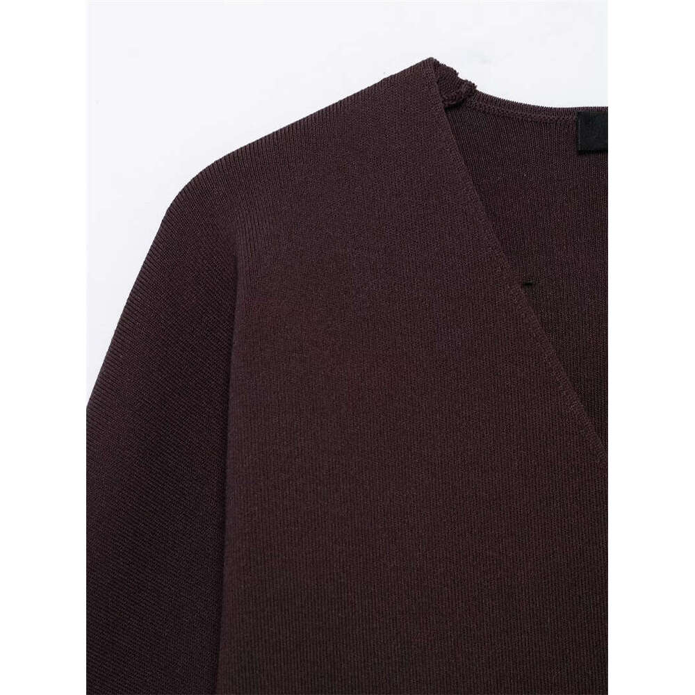 DHEssentials Spring New Knitted Sweater Round Neck Solid Color Loose Pullover Women's Little Chanel Style 4192144