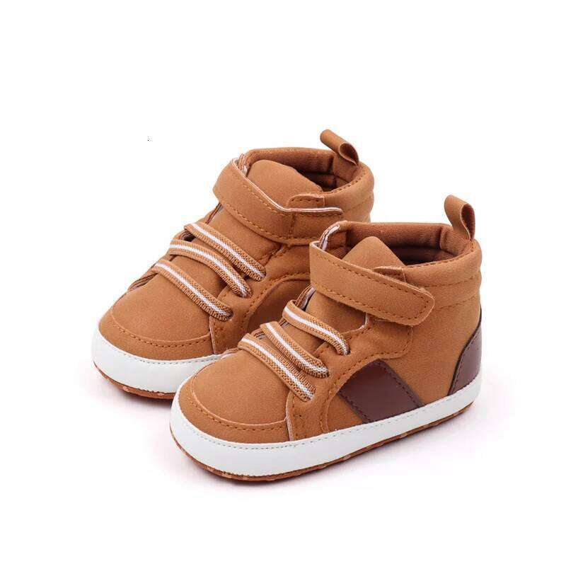 Boys Girls Spring and Fall High-top Non-slip Soft-soled Walking Baby Retro Fashion Casual Shoes
