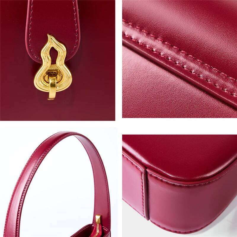 Hifashion Cowhide Genuine Leather Underarm Shoulder Bags For Women 2025 Designer Half Moon Purse Crescent Ladies Handbags