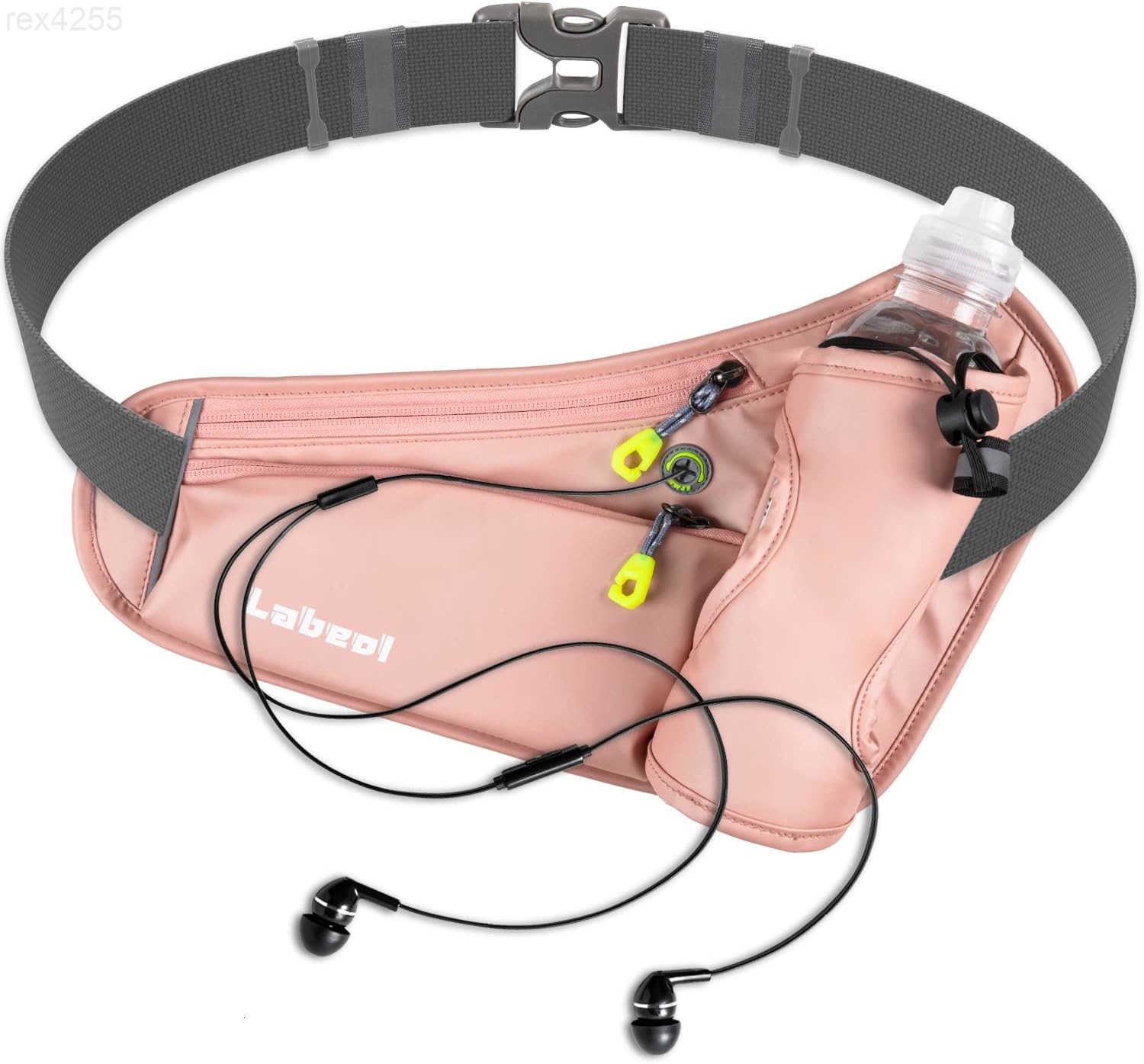 Waist Pack Waterproof Hydration Belt with Water Bottle Holder Adjustable Fanny Pack for Running Hiking Walking Cycling BlackW250912