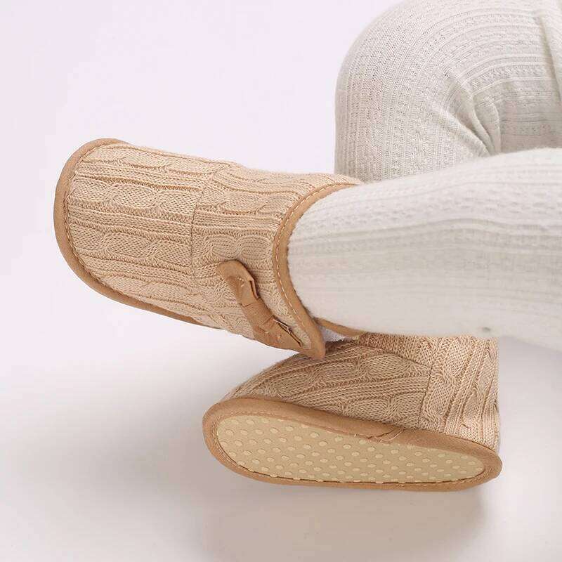 Winter Soft Boots Children's Warm Shoes Solid Color Fashion First Step 0-18M Kids Footwear Comfortable And Cozy