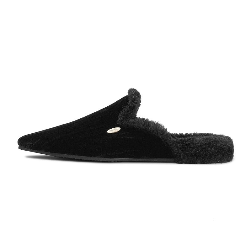 TOP Designer Barphil Latex Slippers Indoor Home Women 2025 New High-end French Style Mules Half Slippers Wearable Outside b3f