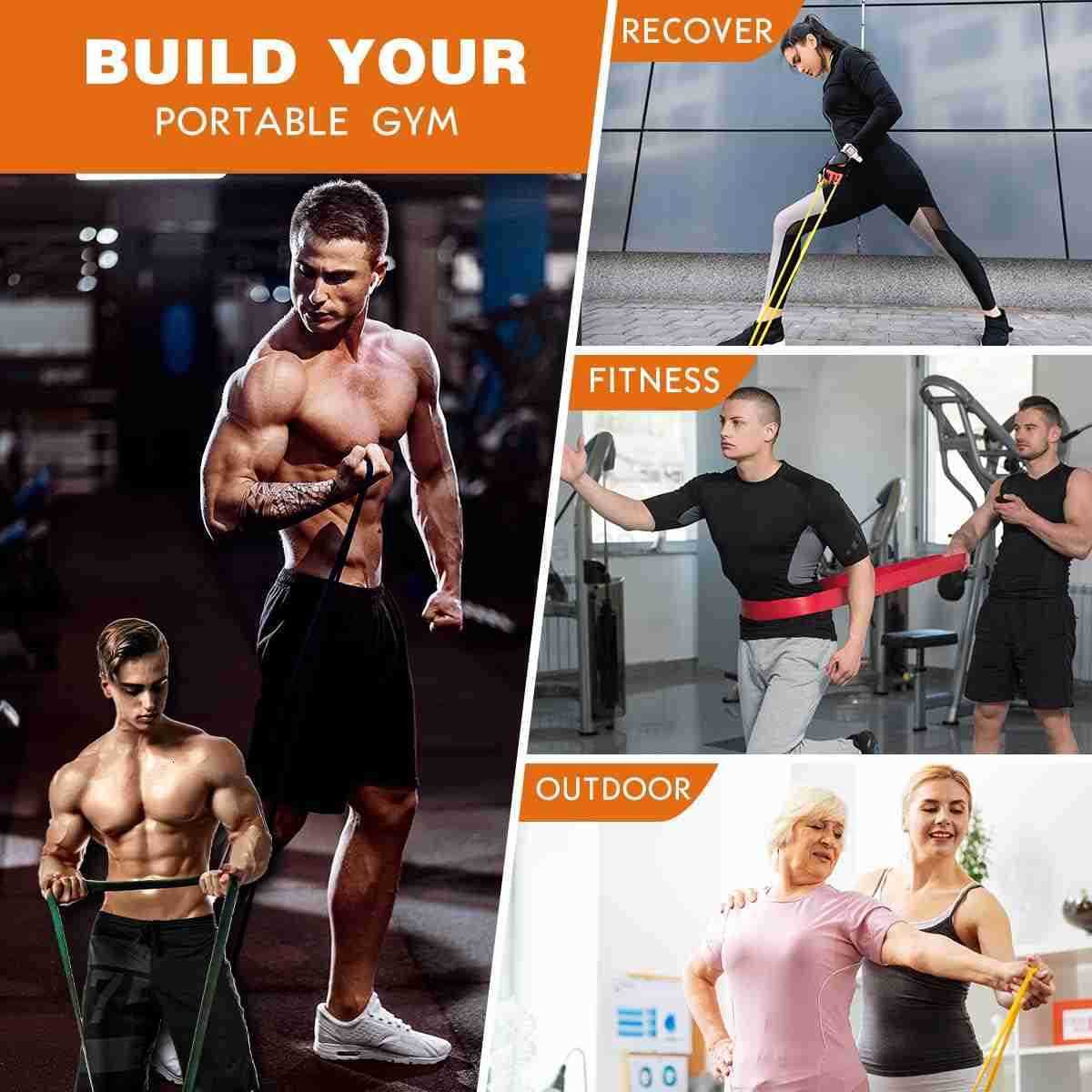 Resistance BandsPull Up BandsStretching Assist Bands Set for Men WomenPortable Exercise Muscle TrainingPhysical TherapyExercise Workout Bands for Wor 