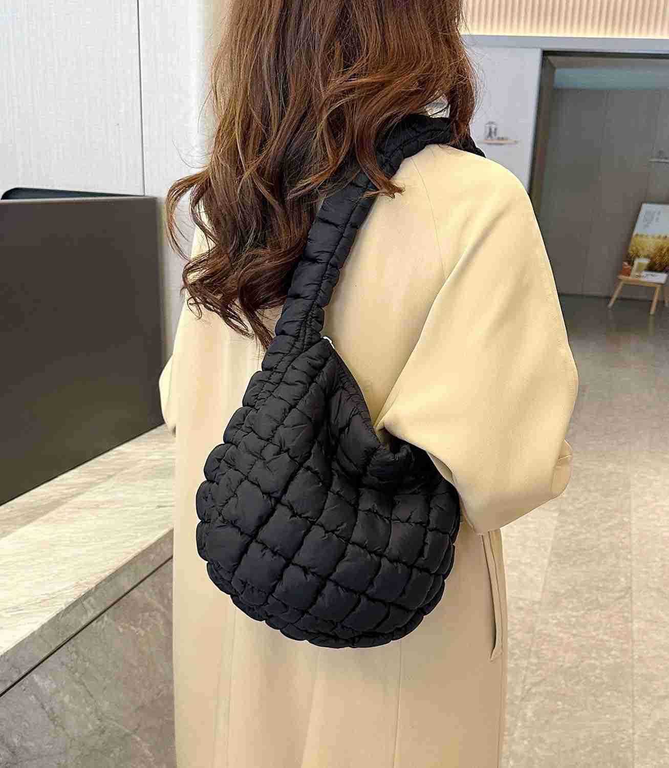 Quilted Tote Bag for Women Puffer Bag Lightweight Padding Shoulder Purse Hobo Bag SaTChel Handbag Cloud Bags with Zip 2025 M250912