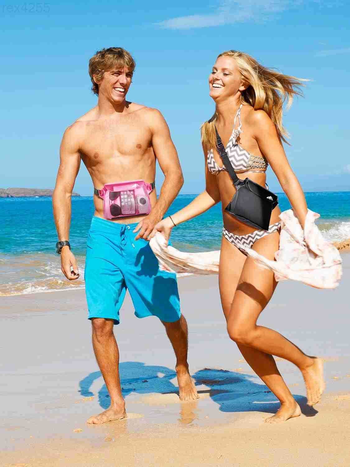 234 Pack Waterproof Pouch with Waist Strap Screen Touchable Dry Bag with Adjustable Belt for Phone Valuables for Kayaking Swimming Snorkeling Boating 