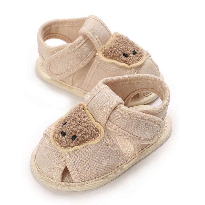Fashionable popular baby cute teddy bear casual sandals first step walking shoes for boys and girls
