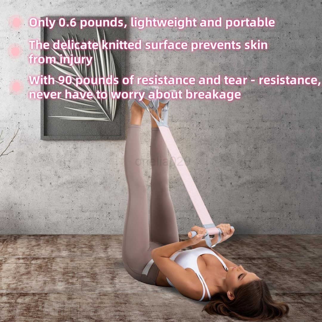 Multifunctional Tension Rope Set SitUp Assistance Knitted Fitness Equipment for AbdominalWaistArmLeg Stretching Weight Loss TrainingGift a 90 Pound Kn