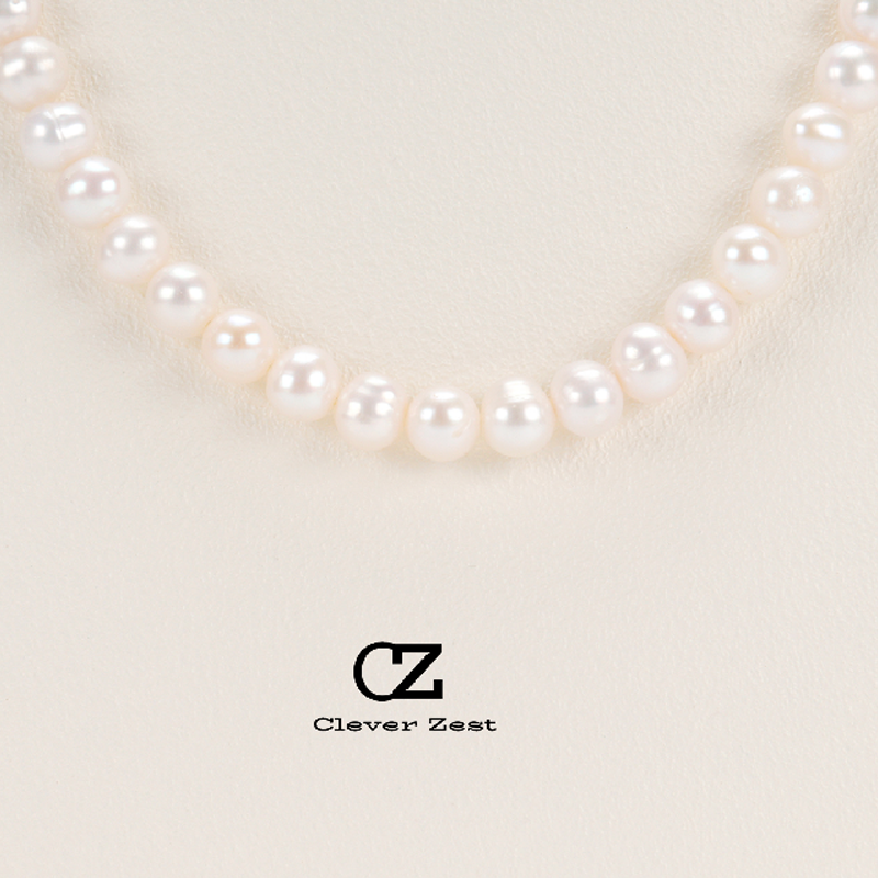 Natural Freshwater Baroque Pearl Necklace Sterling Silver Freshwater Pearl Necklace Stylish and Versatile Vintage Anniversary Gift Best Friend Gift