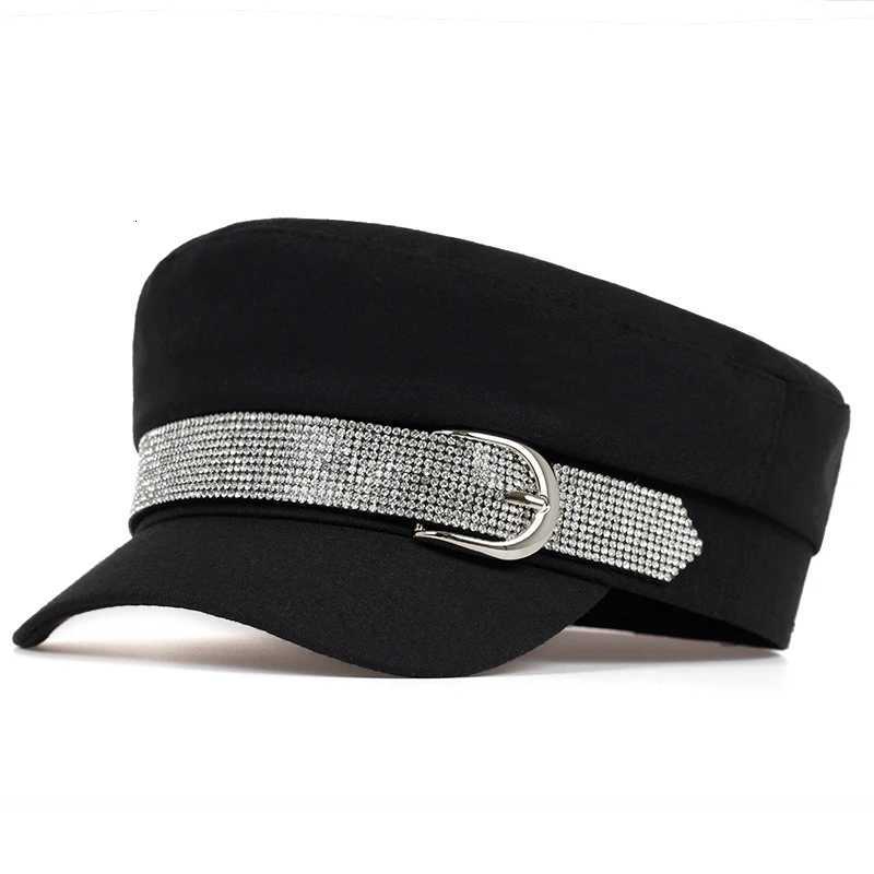 1piece Unisex Rhinestone Belt Buck Navy Outdoor Sunscreen isure Hat Spring Autumn Travel Tourism Beach Vacation G250910