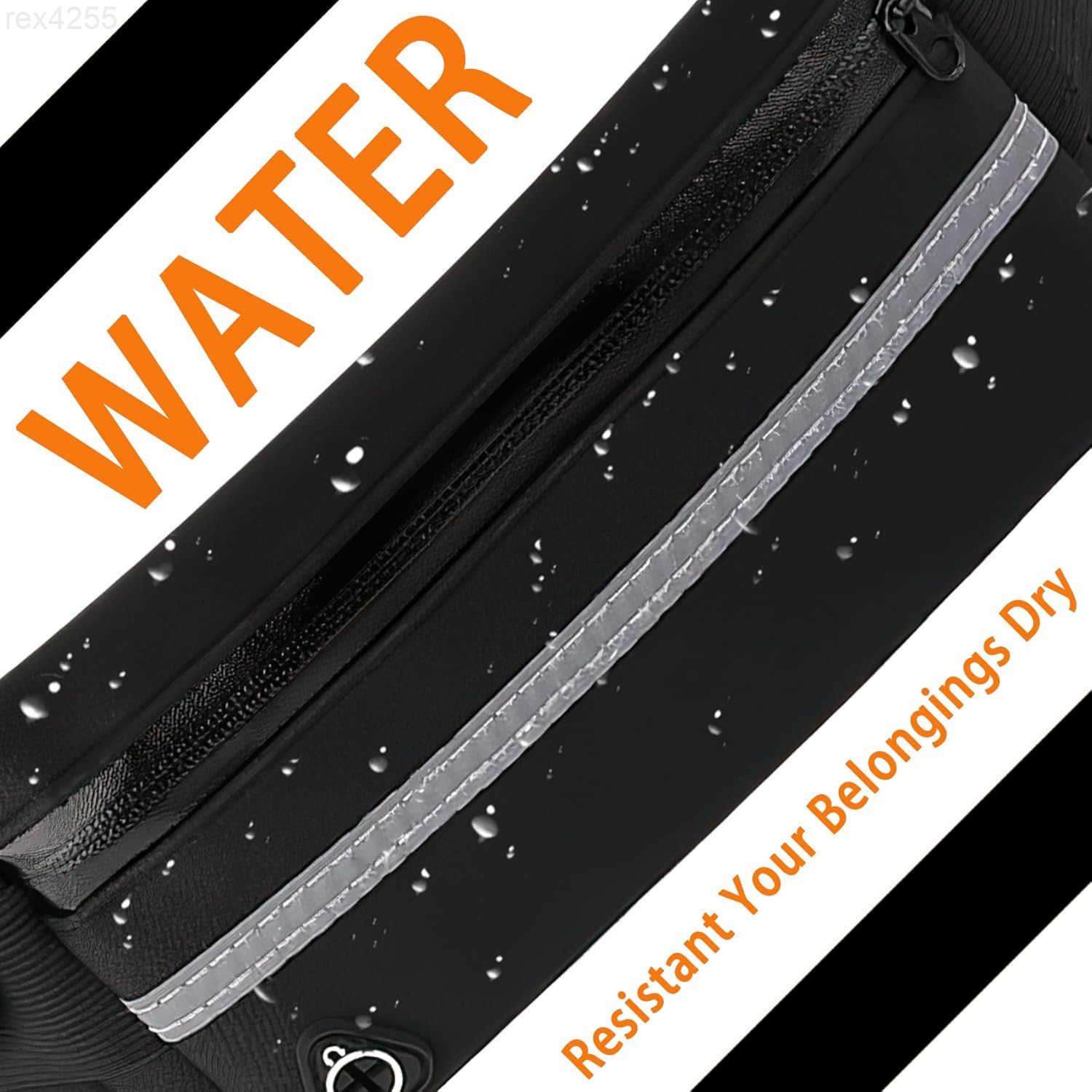 Slim Running Belt NoBounce Phone Holder for Women Man Waterproof Fanny Pack with QuickDry Pockets Night ReflectiveW250912