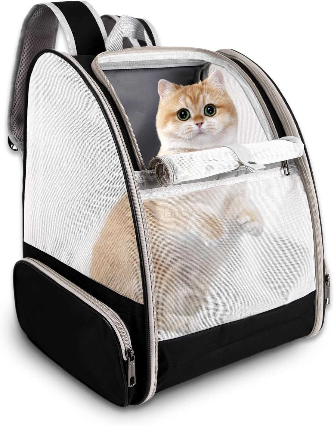 Cat Backpack CarrierPet Carrier Airline Approved for Small Dog Cat Puppy Kitten BunnyVentilated Mesh Design Animal Backpack for Hiking Camping Travel 