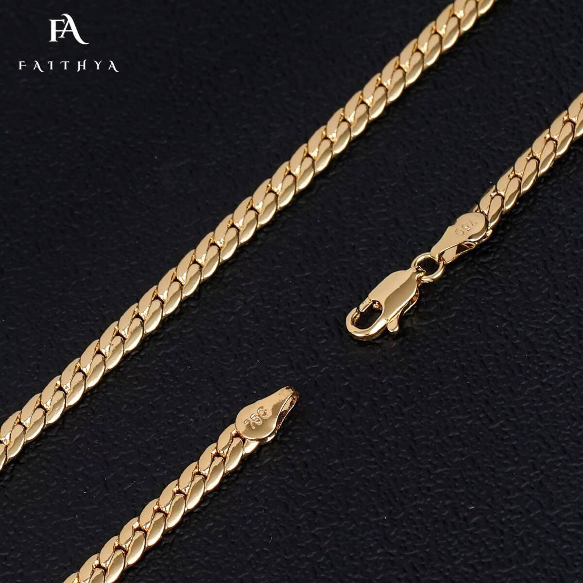 Oro Laminado Hot Selling 5mm Cuban Snake Link Chain Gold Filled 18k Waterproof Necklace Chain